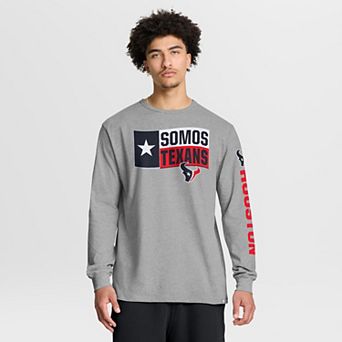 Men's Fanatics Heather Gray Houston Texans Hometown Sweep Legacy Long Sleeve T-Shirt