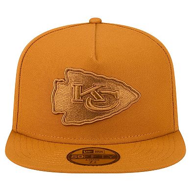 Men's New Era Brown Kansas City Chiefs Color Pack A-Frame 59FIFTY Fitted Hat