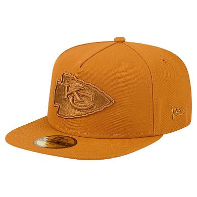 Men's New Era Brown Kansas City Chiefs Color Pack A-Frame 59FIFTY Fitted Hat