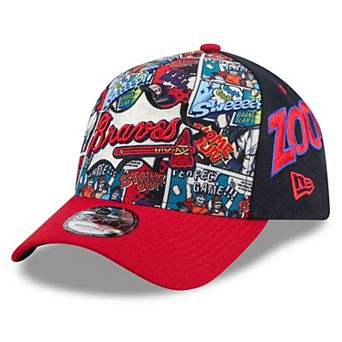 Youth New Era Navy/Red Atlanta Braves 2025 MLB Diamond Hero Edition A-Frame 9FORTY Adjustable Hat
