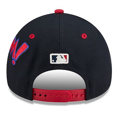 Youth New Era Navy/Red Atlanta Braves 2025 MLB Diamond Hero Edition A-Frame 9FORTY Adjustable Hat