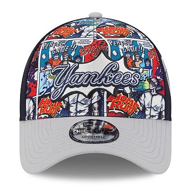 Youth New Era Navy/Gray New York Yankees 2025 MLB Diamond Hero Edition A-Frame 9FORTY Adjustable Hat