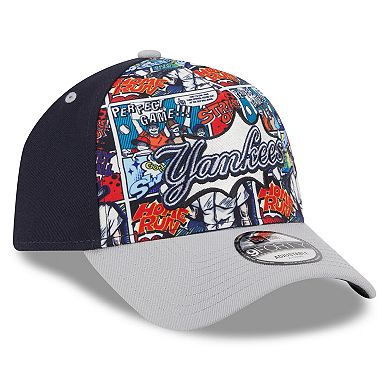 Youth New Era Navy/Gray New York Yankees 2025 MLB Diamond Hero Edition A-Frame 9FORTY Adjustable Hat