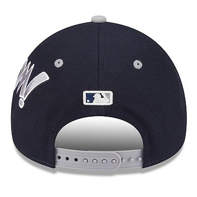 Youth New Era Navy/Gray New York Yankees 2025 MLB Diamond Hero Edition A-Frame 9FORTY Adjustable Hat