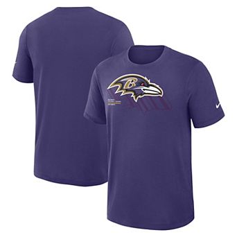 Men's Nike Purple Baltimore Ravens Left End Run Slub Performance T-Shirt