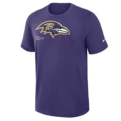Men's Nike Purple Baltimore Ravens Left End Run Slub Performance T-Shirt