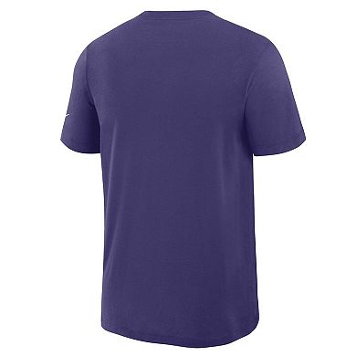 Men's Nike Purple Baltimore Ravens Left End Run Slub Performance T-Shirt