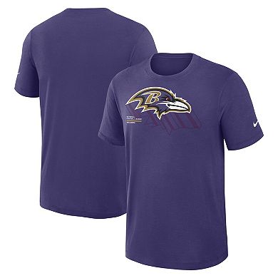 Men's Nike Purple Baltimore Ravens Left End Run Slub Performance T-Shirt