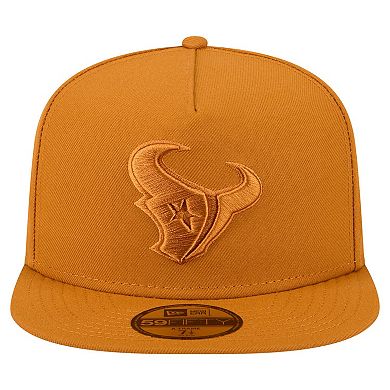 Men's New Era Brown Houston Texans Color Pack A-Frame 59FIFTY Fitted Hat