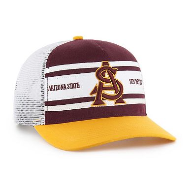 Youth '47 Maroon/Gold Arizona State Sun Devils Super Stripe Hitch Adjustable Trucker Hat