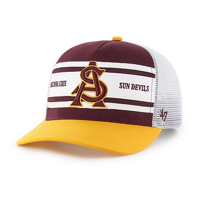 Youth '47 Maroon/Gold Arizona State Sun Devils Super Stripe Hitch Adjustable Trucker Hat