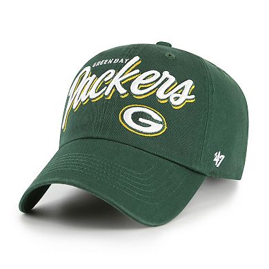 Women's '47 Green Green Bay Packers Ariana Clean Up Adjustable Hat