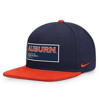 Men's Nike Navy/Orange Auburn Tigers 2025 On-Field Patch Pro Dri-FIT Snapback Hat