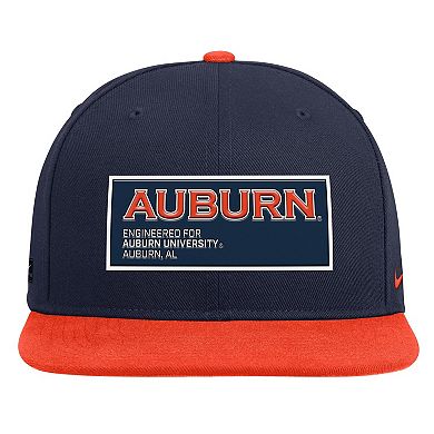 Men's Nike Navy/Orange Auburn Tigers 2025 On-Field Patch Pro Dri-FIT Snapback Hat
