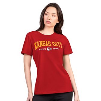 Women's G-III 4Her by Carl Banks Red Kansas City Chiefs Super-Slim Lightweight Winning Crew T-Shirt
