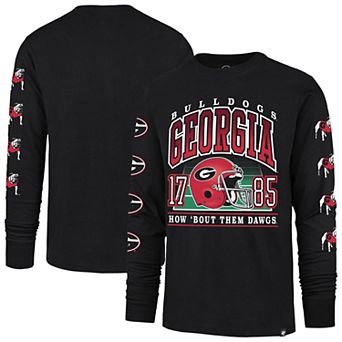 Men's '47 Black Georgia Bulldogs Go Big Long Sleeve T-Shirt