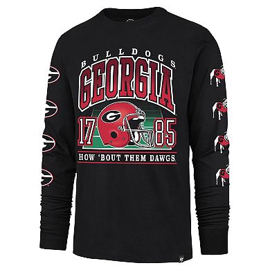 Men's '47 Black Georgia Bulldogs Go Big Long Sleeve T-Shirt