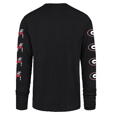 Men's '47 Black Georgia Bulldogs Go Big Long Sleeve T-Shirt
