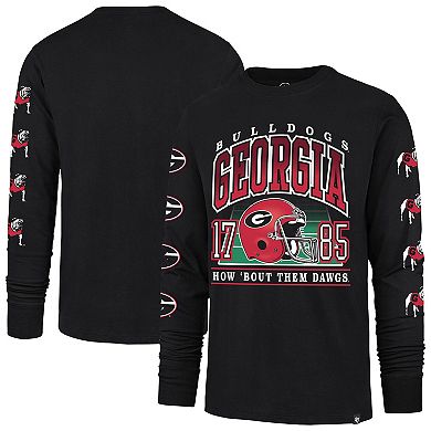 Men's '47 Black Georgia Bulldogs Go Big Long Sleeve T-Shirt
