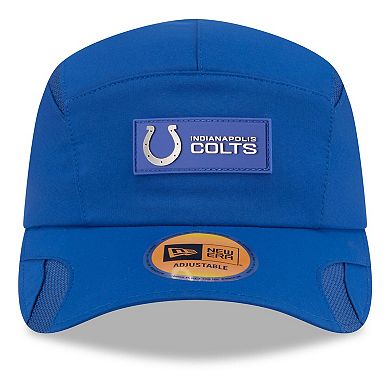 Men's New Era Royal Indianapolis Colts 2025 Sideline Runner Adjustable Hat