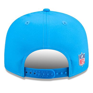 Men's New Era Blue Detroit Lions 2025 Sideline Throwback Split Panel 9FIFTY Snapback Hat