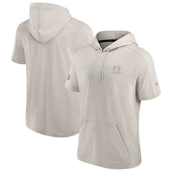 Men's Fanatics Gray Anaheim Ducks Authentic Pro Road Short Sleeve Hoodie