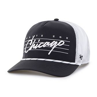 Men's '47 Black Chicago White Sox Brrr Downburst Mesh Hitch Adjustable Hat