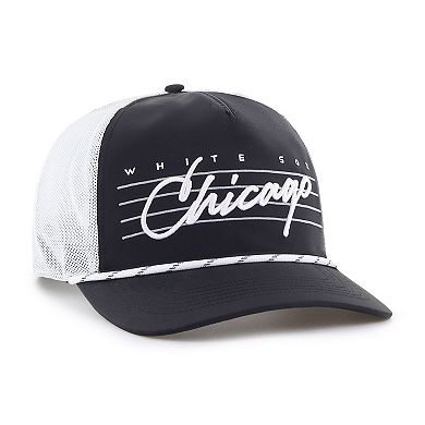 Men's '47 Black Chicago White Sox Brrr Downburst Mesh Hitch Adjustable Hat