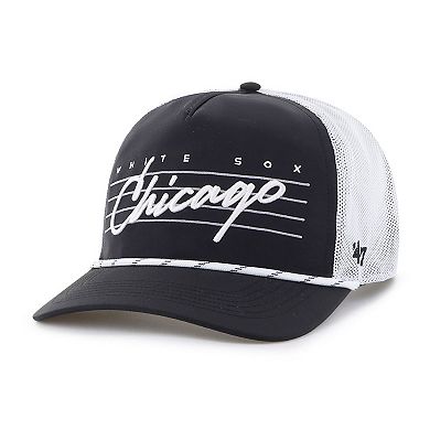 Men's '47 Black Chicago White Sox Brrr Downburst Mesh Hitch Adjustable Hat