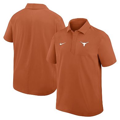 Men's Nike Texas Orange Texas Longhorns 2025 Coaches Sideline Dri-FIT Polo