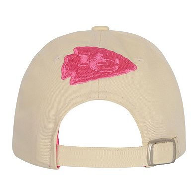 Girls Youth Outerstuff Cream Kansas City Chiefs Blitz Adjustable Hat