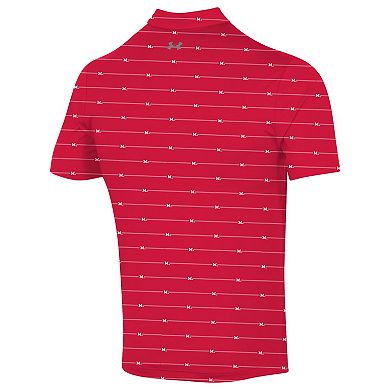 Men's Under Armour Red Maryland Terrapins Gameday Armourfuse Polo