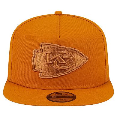 Men's New Era Brown Kansas City Chiefs Color Pack A-Frame 9FIFTY Snapback Hat