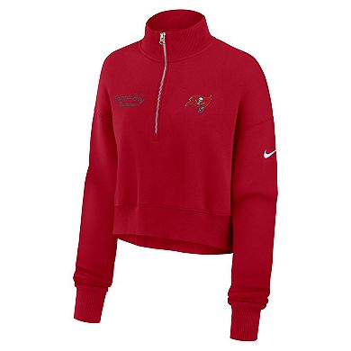 Women's Nike Red Tampa Bay Buccaneers Primetime Phoenix Half-Zip Sweatshirt