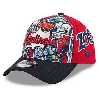 Youth New Era Red/Navy St. Louis Cardinals 2025 MLB Diamond Hero Edition A-Frame 9FORTY Adjustable Hat