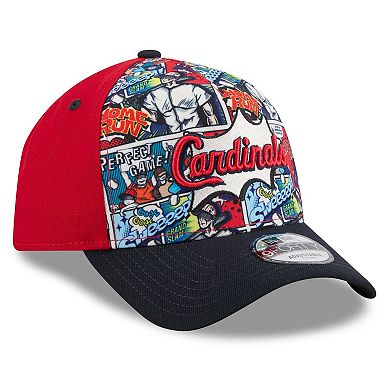 Youth New Era Red/Navy St. Louis Cardinals 2025 MLB Diamond Hero Edition A-Frame 9FORTY Adjustable Hat