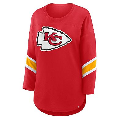 Women's Fanatics Red Kansas City Chiefs Redzone 3/4-Sleeve T-Shirt