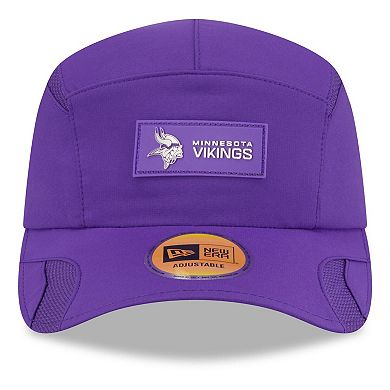Men's New Era Purple Minnesota Vikings 2025 Sideline Runner Adjustable Hat