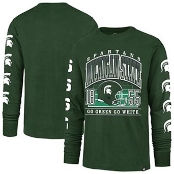 Men's '47 Green Michigan State Spartans Go Big Long Sleeve T-Shirt