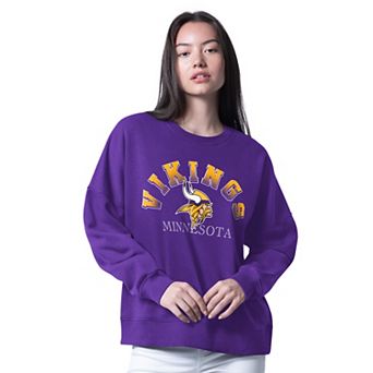 Women's G-III 4Her by Carl Banks Purple Minnesota Vikings Oversized Feud Sweatshirt