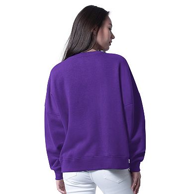 Women's G-III 4Her by Carl Banks Purple Minnesota Vikings Oversized Feud Sweatshirt