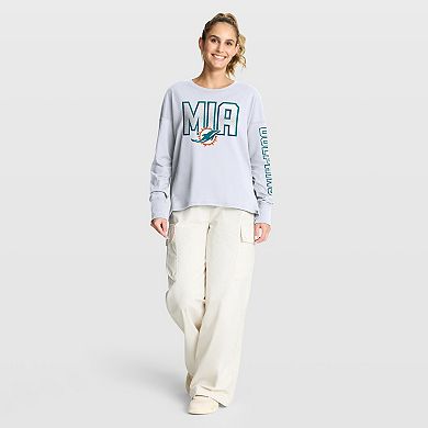 Women's Fanatics White Miami Dolphins Hometown Legacy Long Sleeve T-Shirt