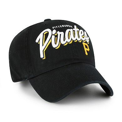 Women's '47 Black Pittsburgh Pirates Ariana Clean Up Adjustable Hat