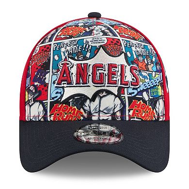 Youth New Era Red/Navy Los Angeles Angels 2025 MLB Diamond Hero Edition A-Frame 9FORTY Adjustable Hat