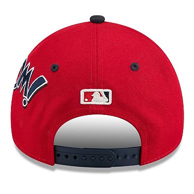 Youth New Era Red/Navy Los Angeles Angels 2025 MLB Diamond Hero Edition A-Frame 9FORTY Adjustable Hat