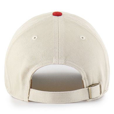 Men's '47 Cream/Scarlet San Francisco 49ers Fairfield MVP Throwback Adjustable Hat