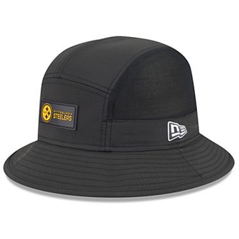 Men's New Era Black Pittsburgh Steelers 2025 Sideline Bucket Hat