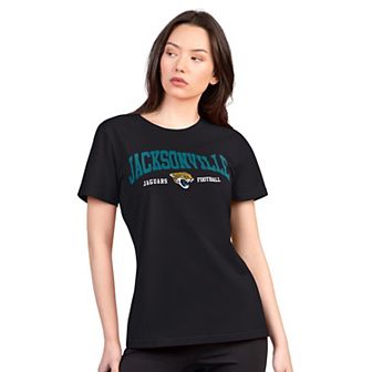 Women's G-III 4Her by Carl Banks Black Jacksonville Jaguars Super-Slim Lightweight Winning Crew T-Shirt