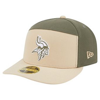 Men's New Era Light Beige/Olive Minnesota Vikings Two-Tone Color Pack Split Panel 59FIFTY Fitted Hat