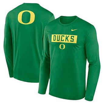 Men's Nike Green Oregon Ducks Primetime Campus 2-Hit Legend Long Sleeve T-Shirt